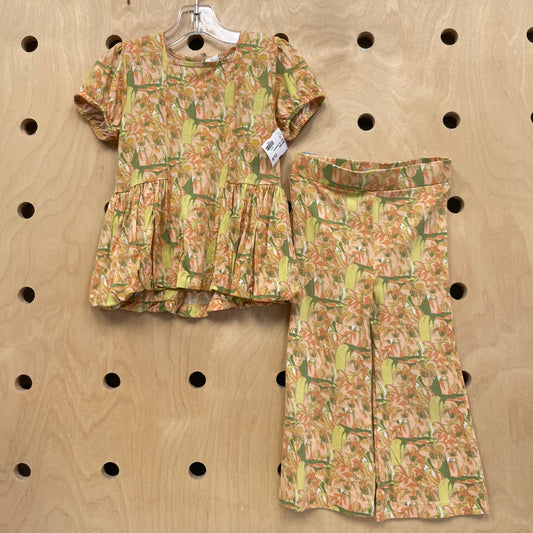 Orange + Green Floral Modal Outfit