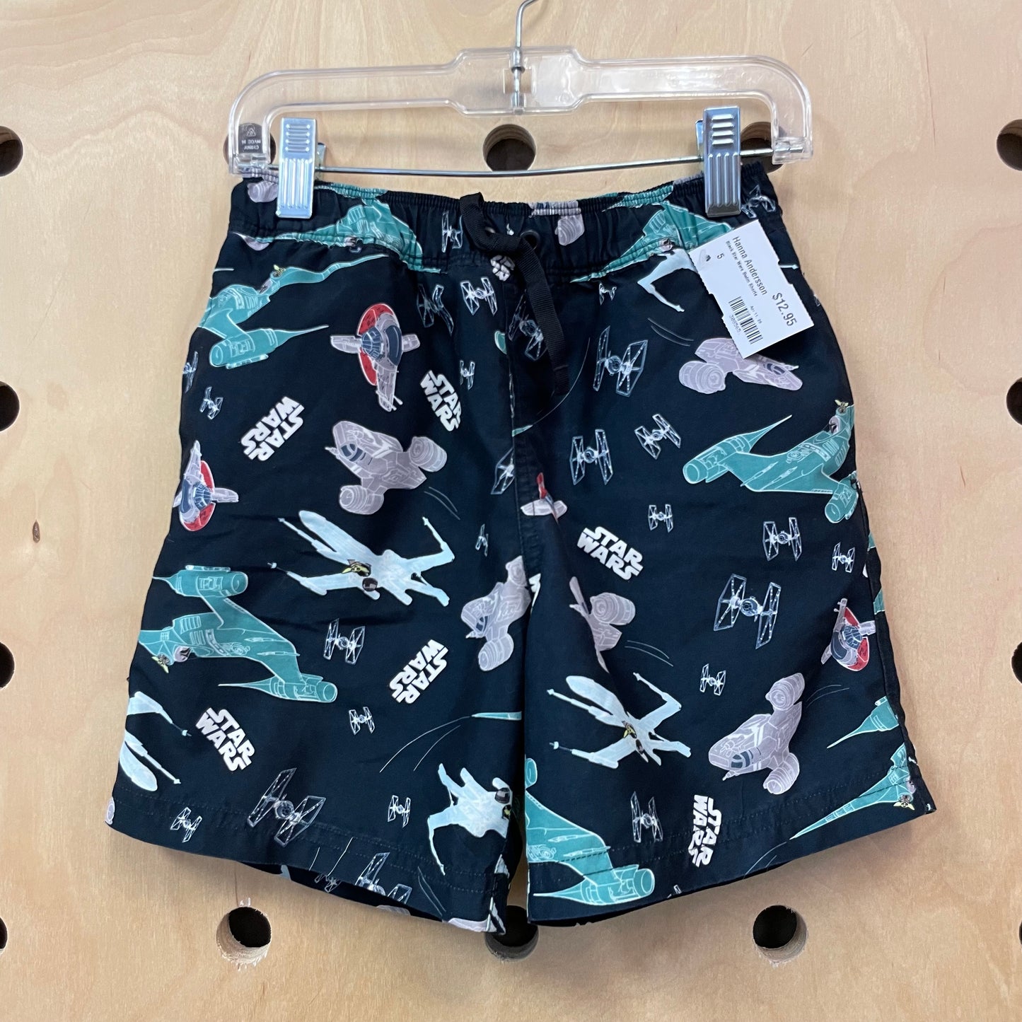 Black Star Wars Swim Shorts