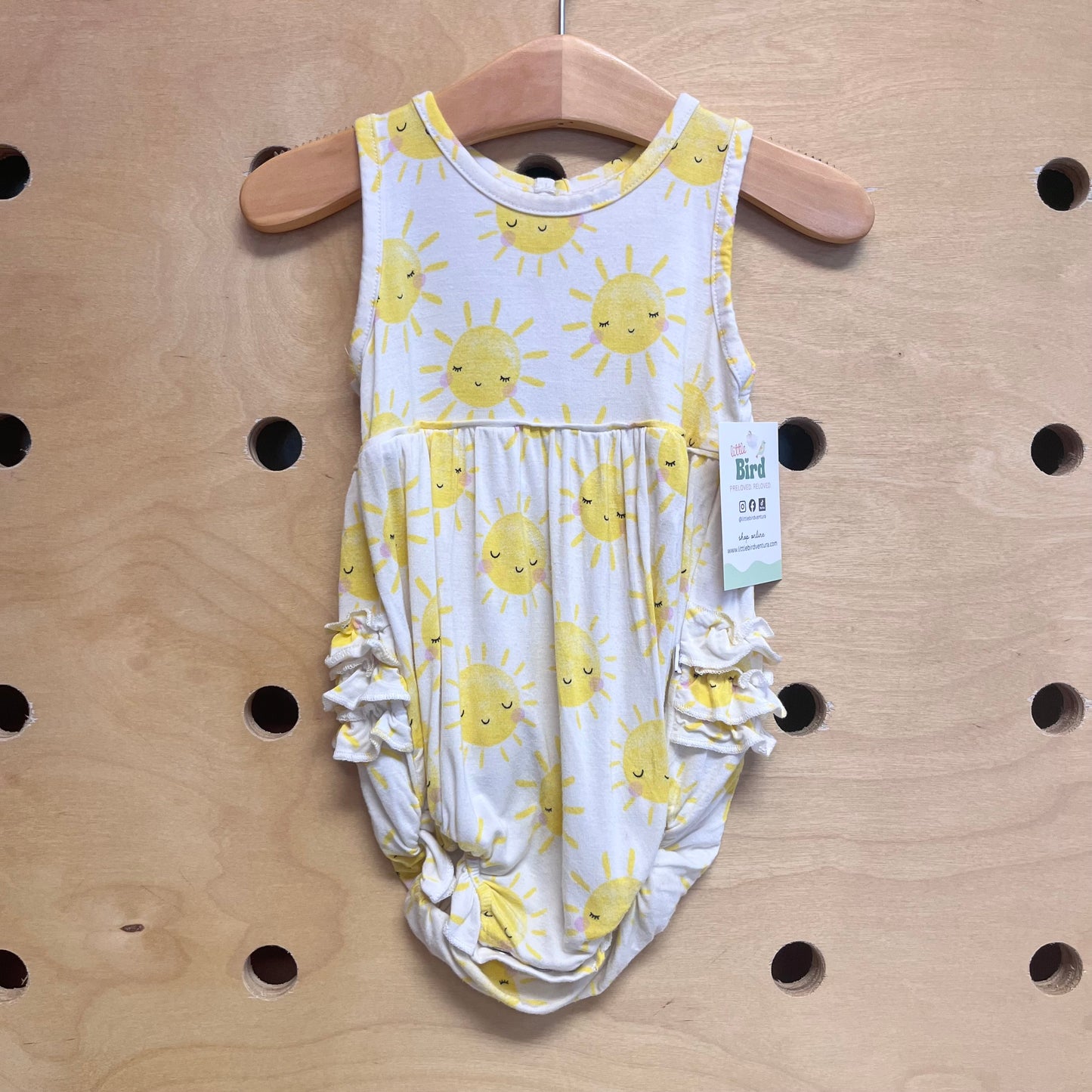 White/Yellow Bamboo Suns Romper