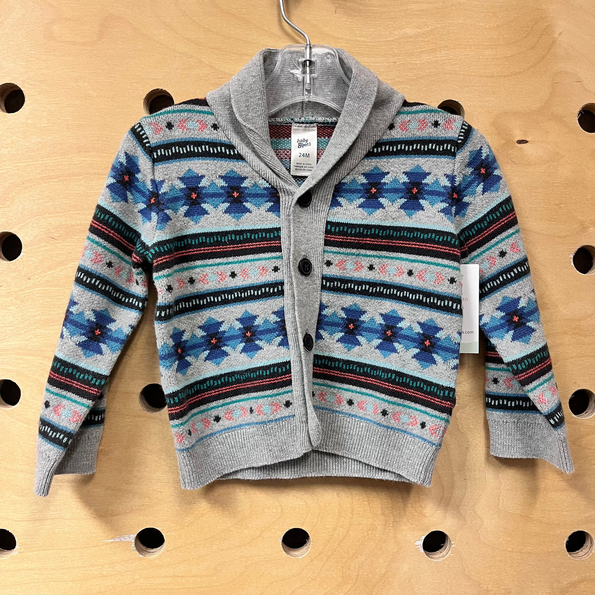 Grey Aztec Print Sweater