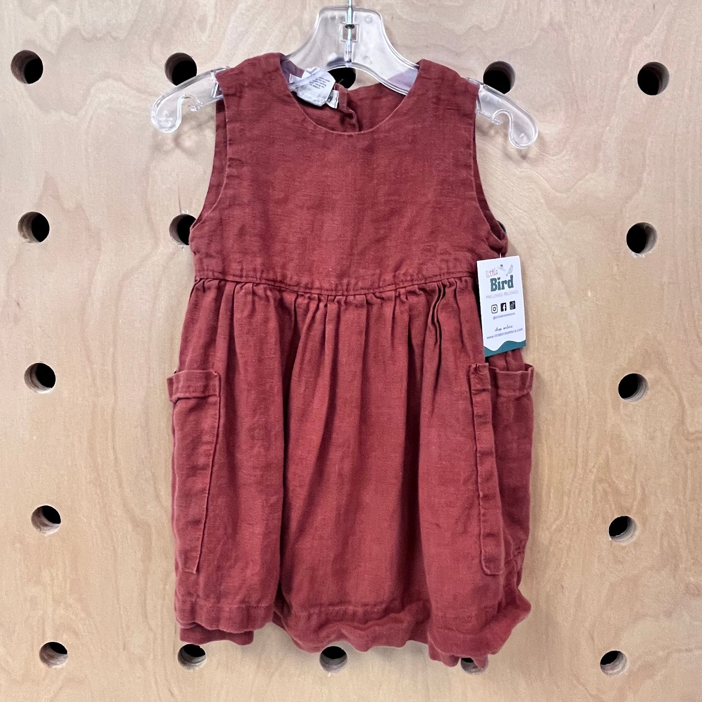 Terracotta Linen Dress