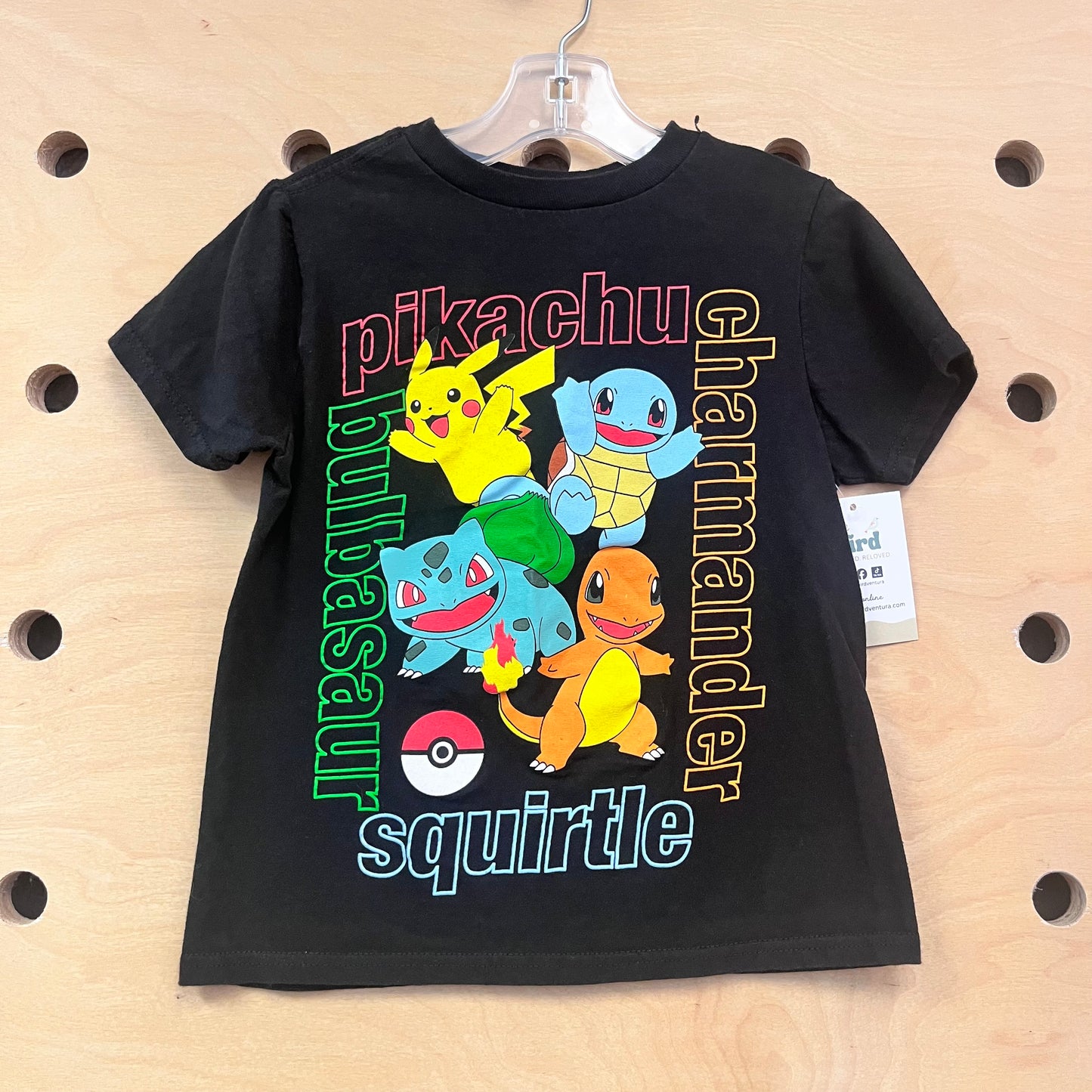 Black Pokemon Characters Tee