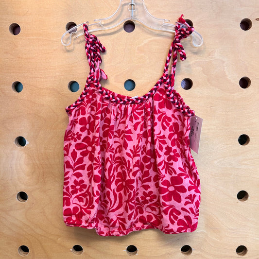 Two-Toned Pink Floral Tank Top