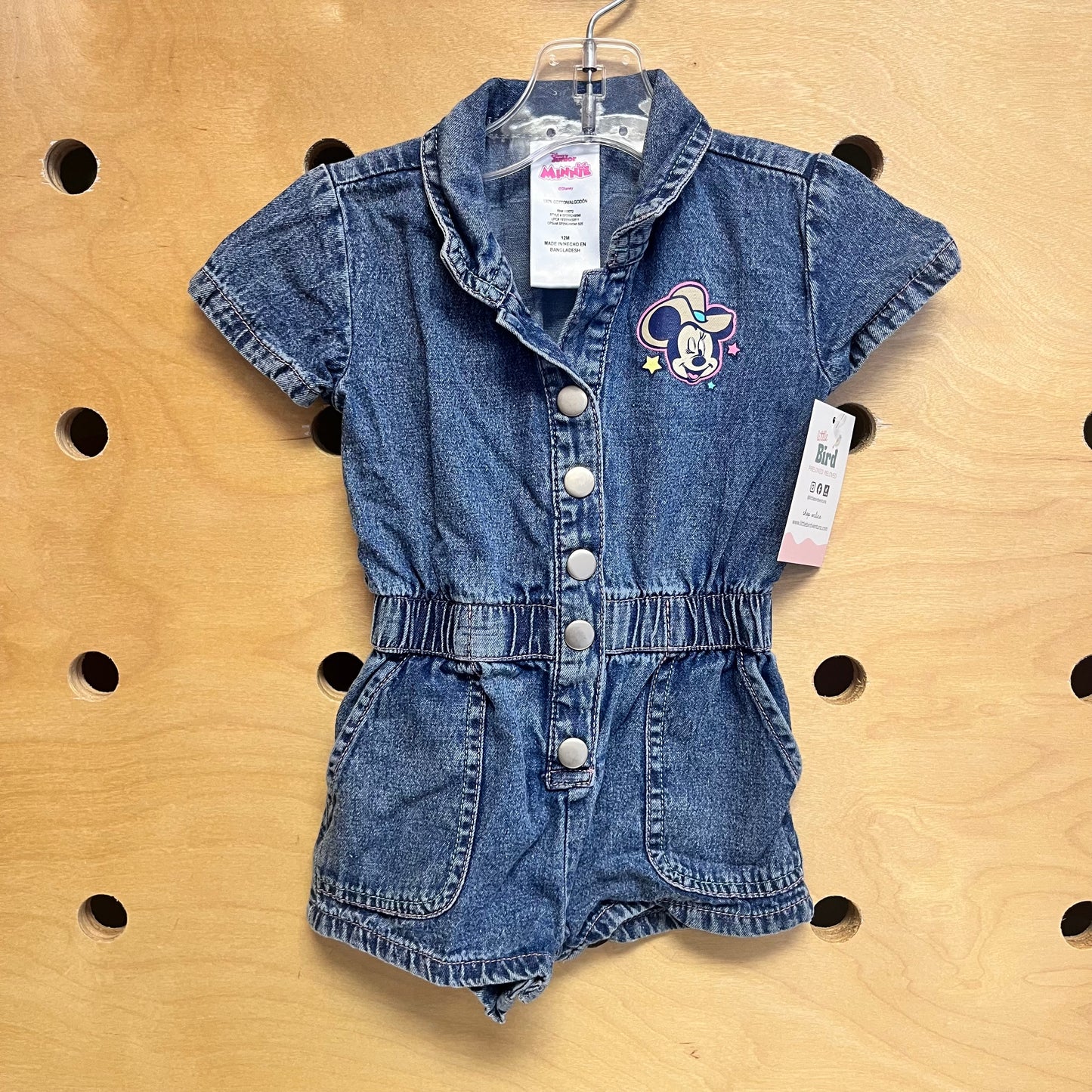 Cowgirl Minnie Denim Snap Romper