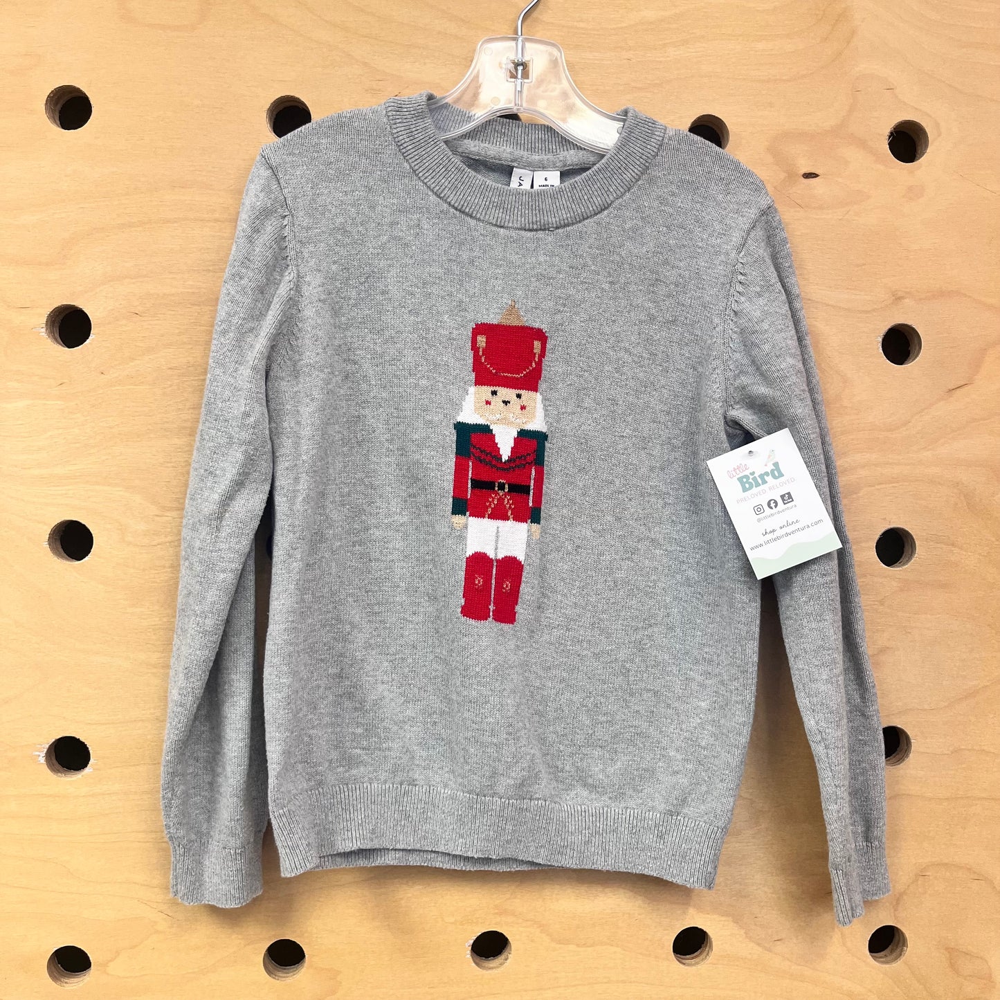 Grey Nutcracker Sweater