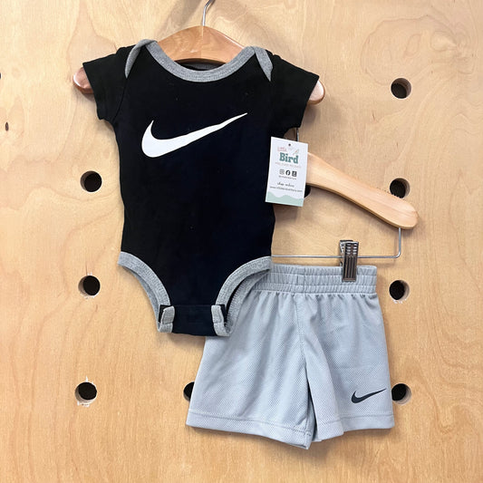 Black + Grey Swoosh Outfit