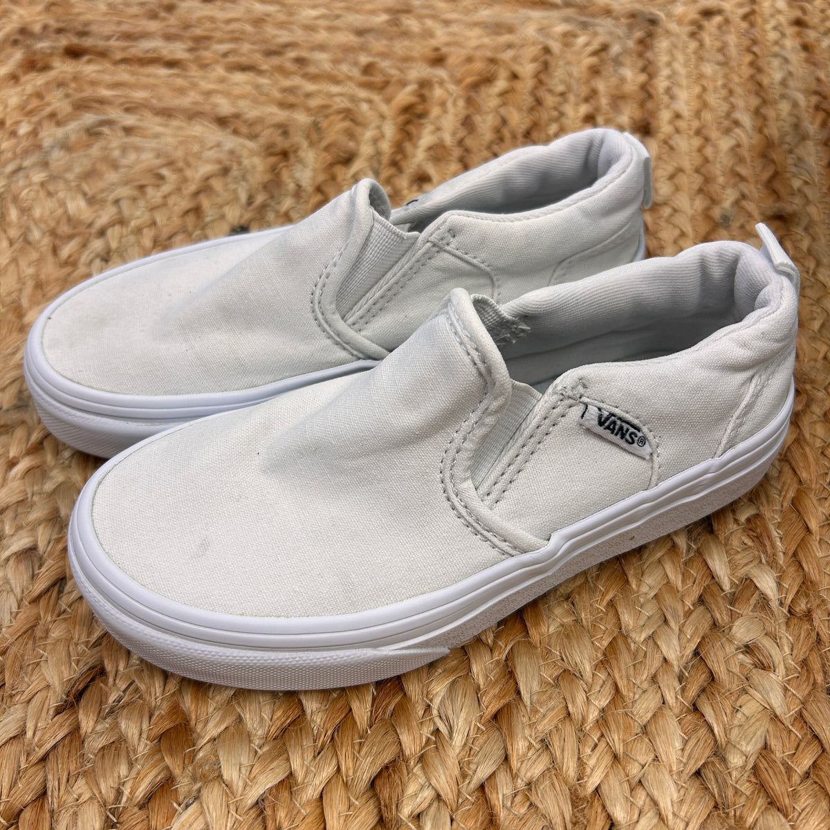 White Classic Slip Ons