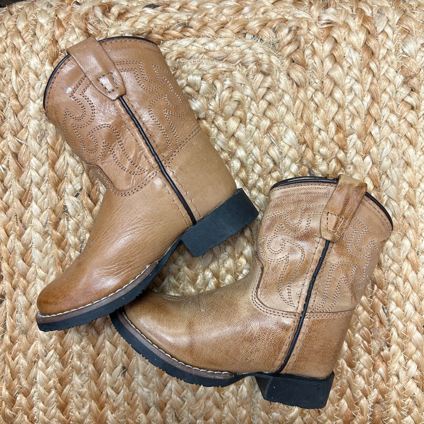 Tan Pull-On Western Boots