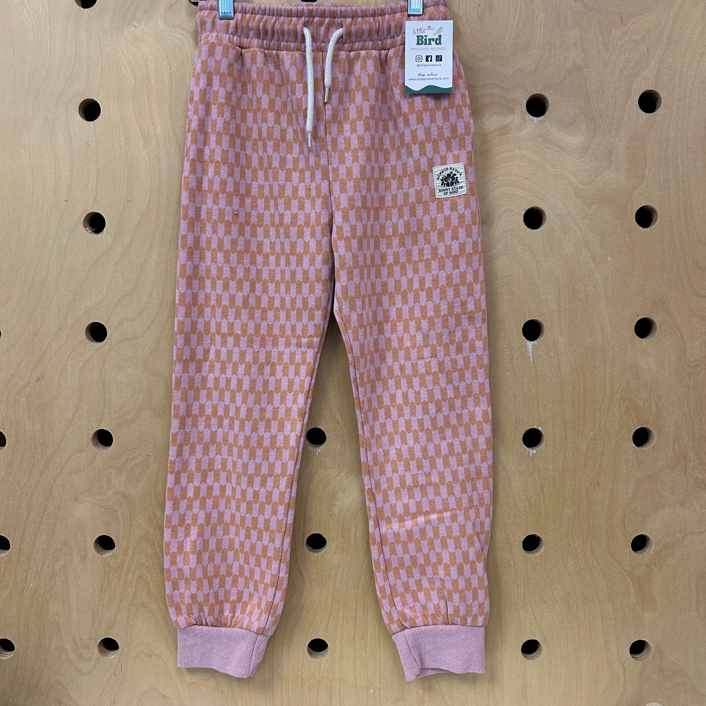 Pink Checkered Sunny State of Mind Joggers