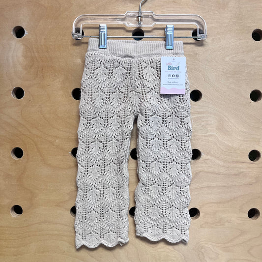 Beige Crocheted Pants