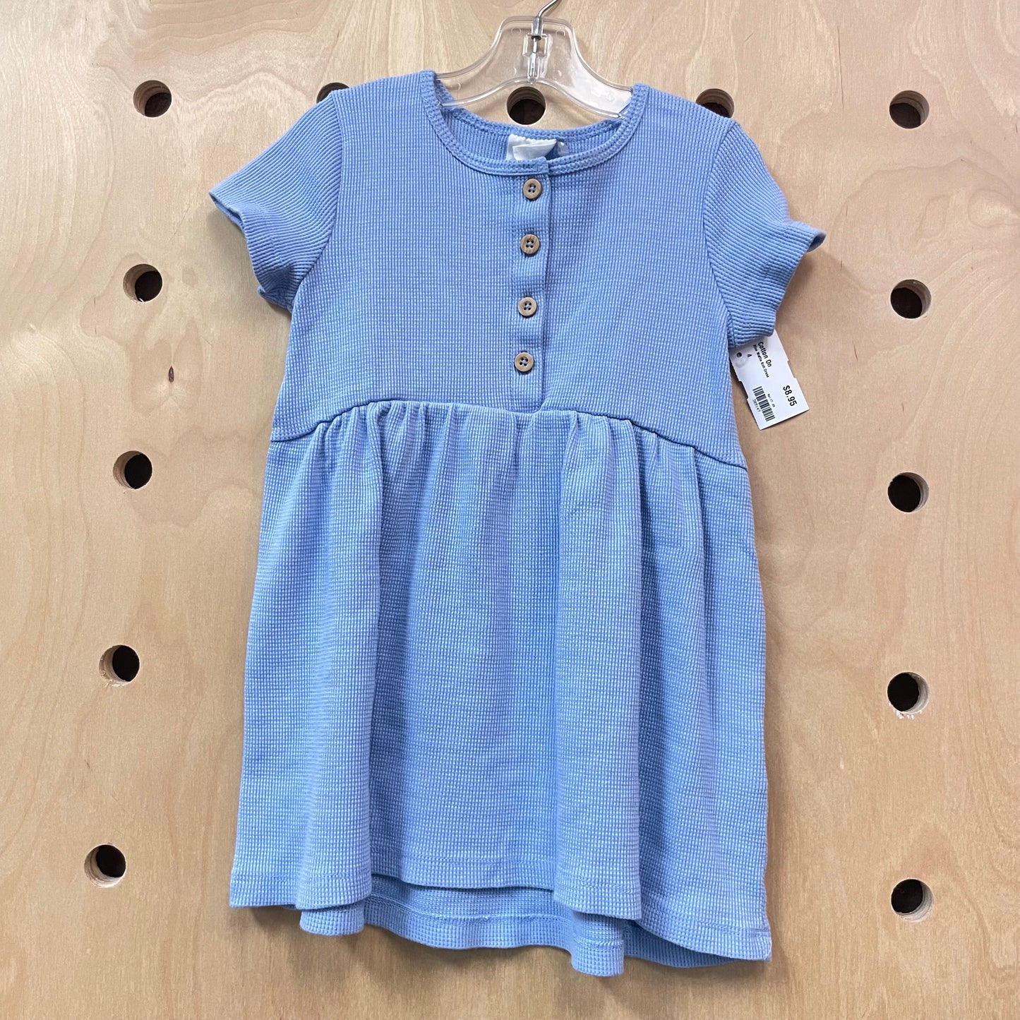 Blue Waffle Knit Dress