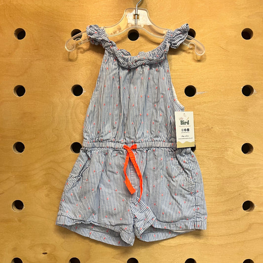 Blue Striped Romper