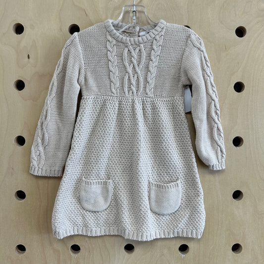 Beige Sweater Dress