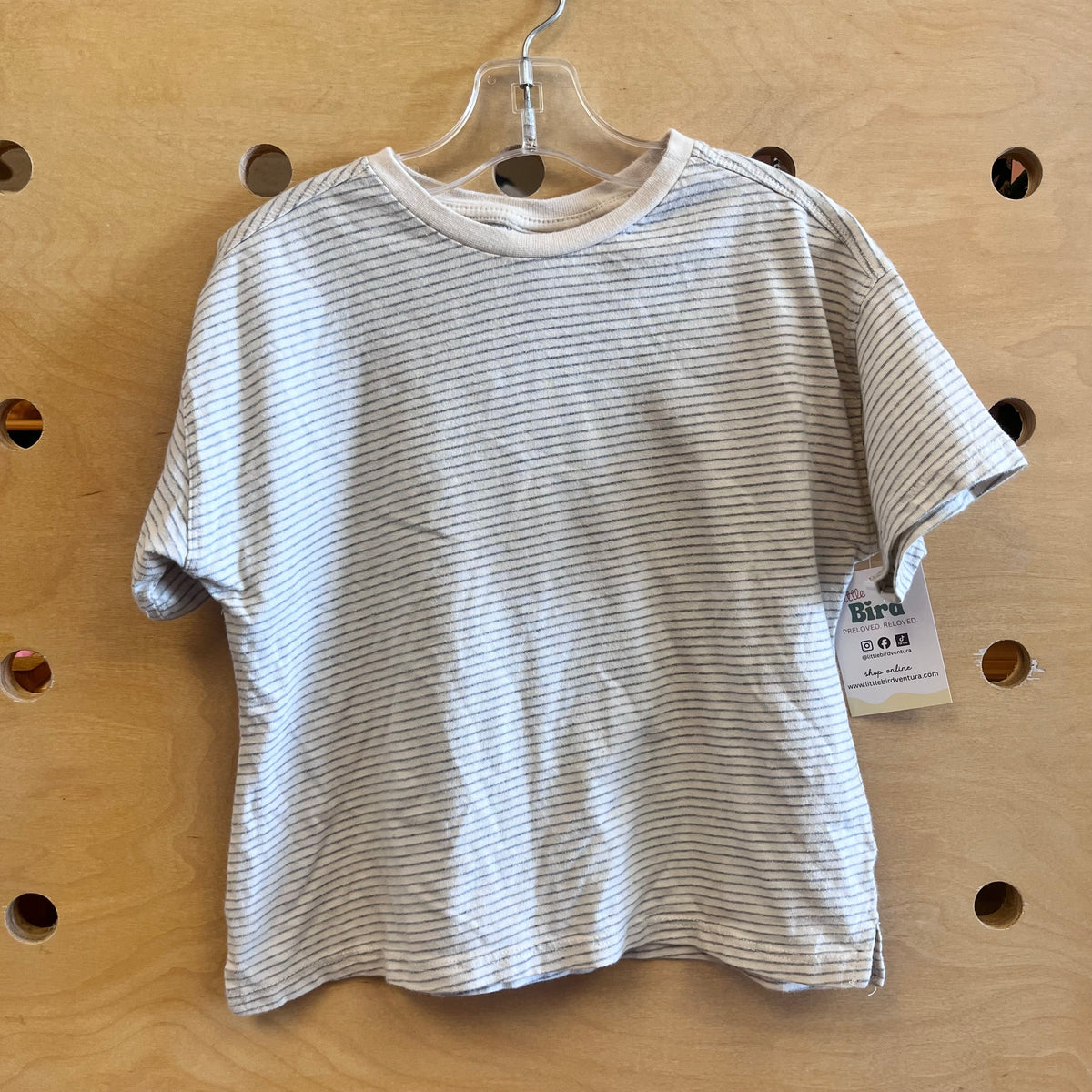 Cream/Grey Striped Tee