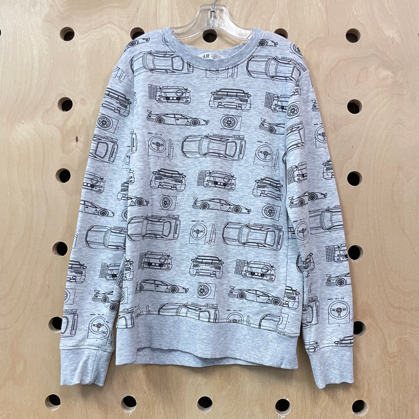 Heather Grey Race Cars Pullover
