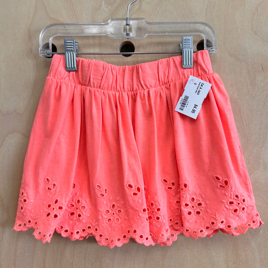 Coral Eyelet Skirt