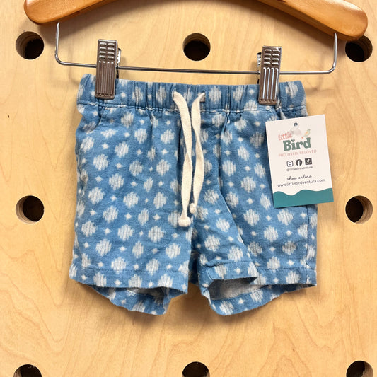 Blue/White Drawstring Shorts