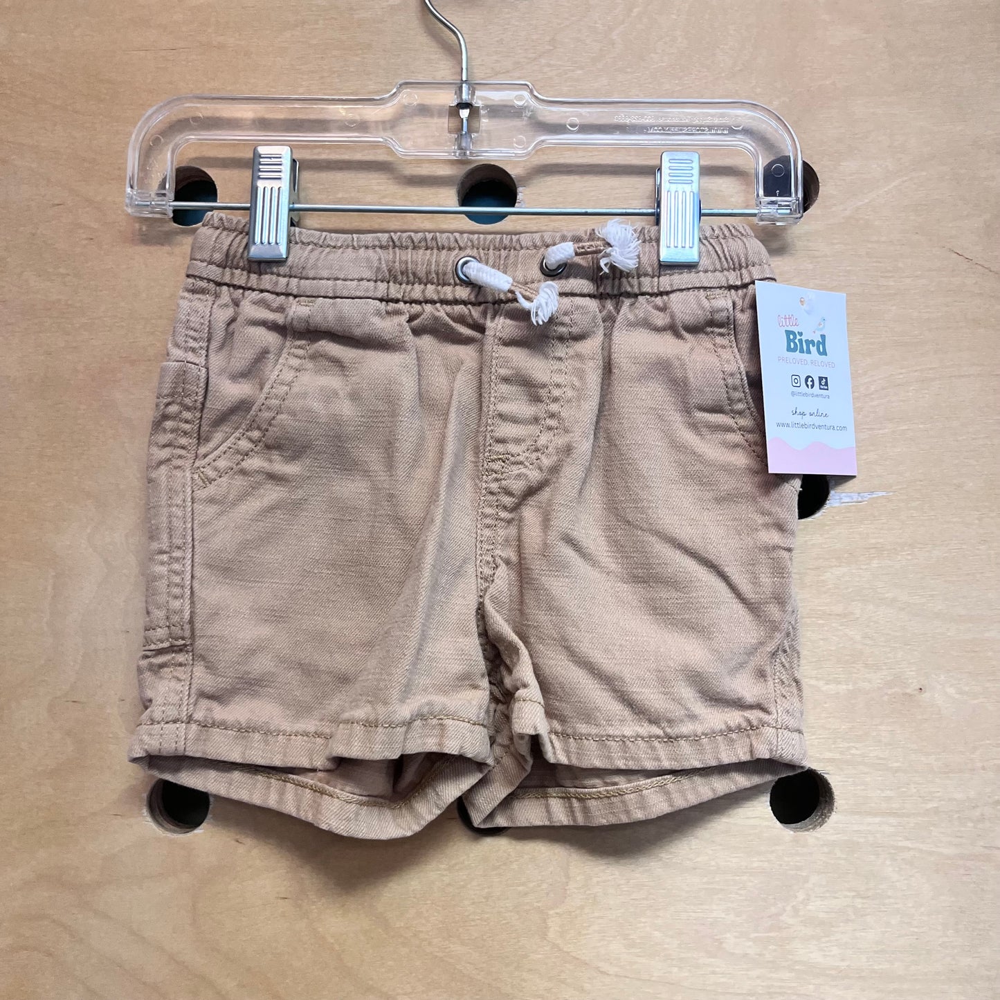 Organic Brown Drawstring Shorts