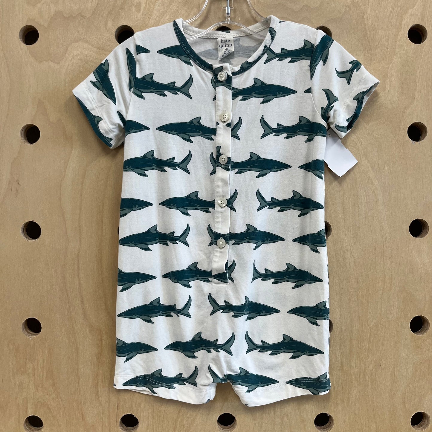 Teal Sharks Romper