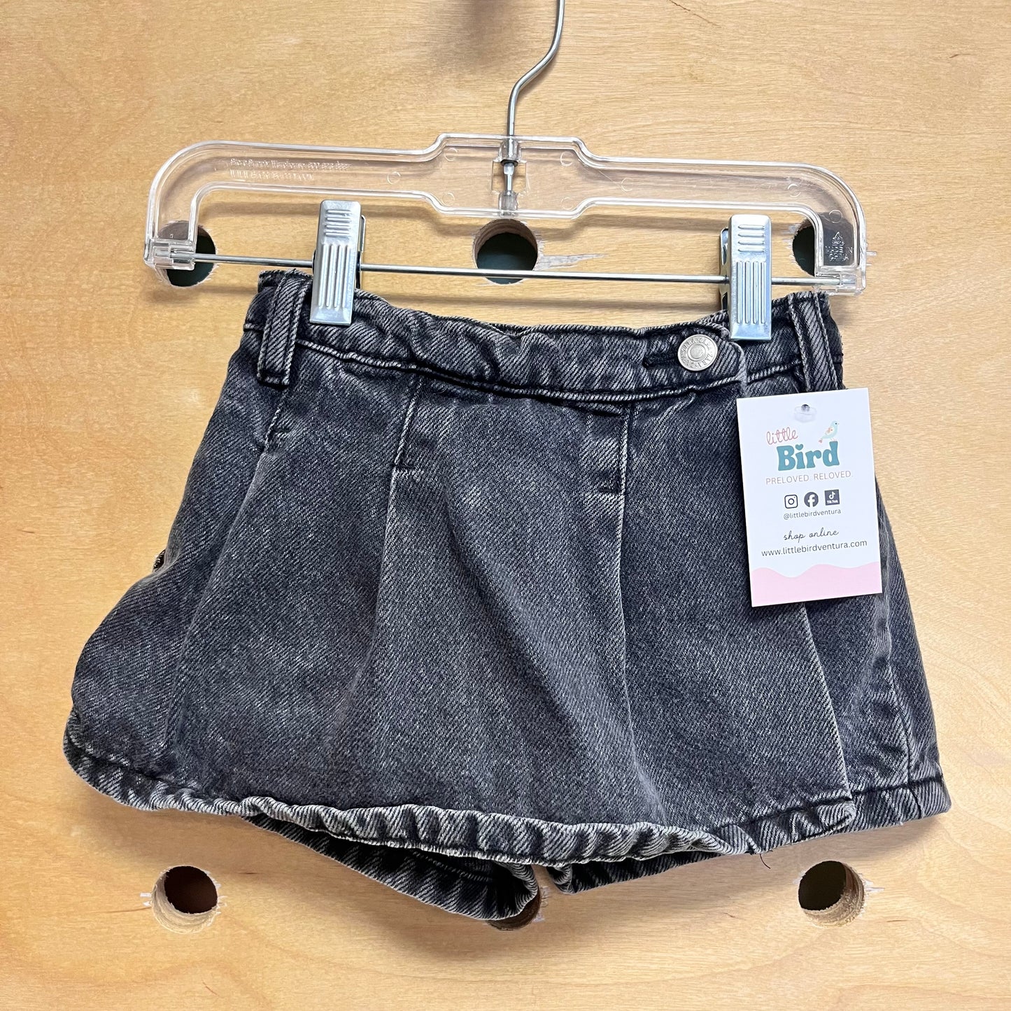 Black Denim Skort