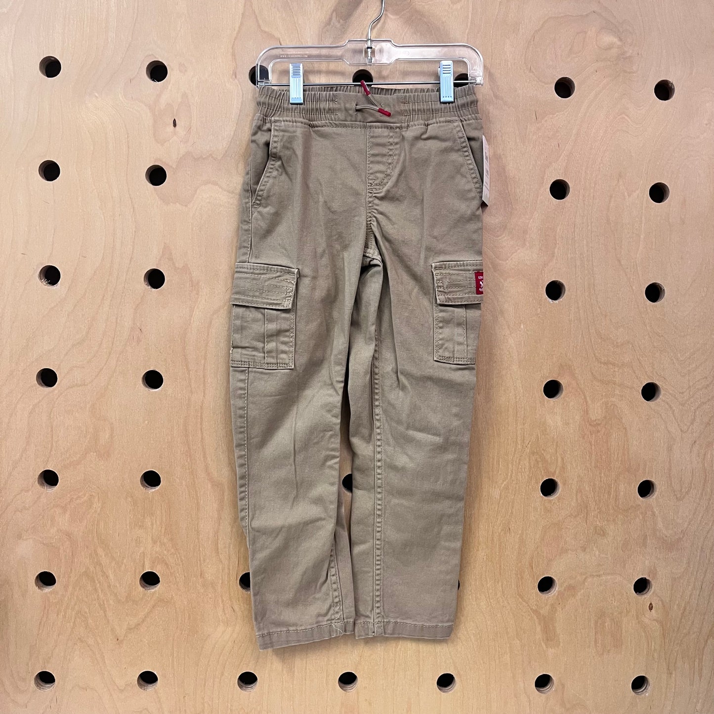 Tan Drawstring Cargo Pants