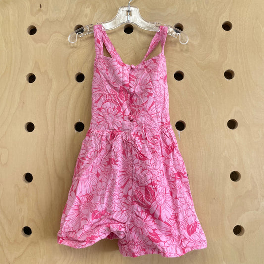 Pink Floral Romper