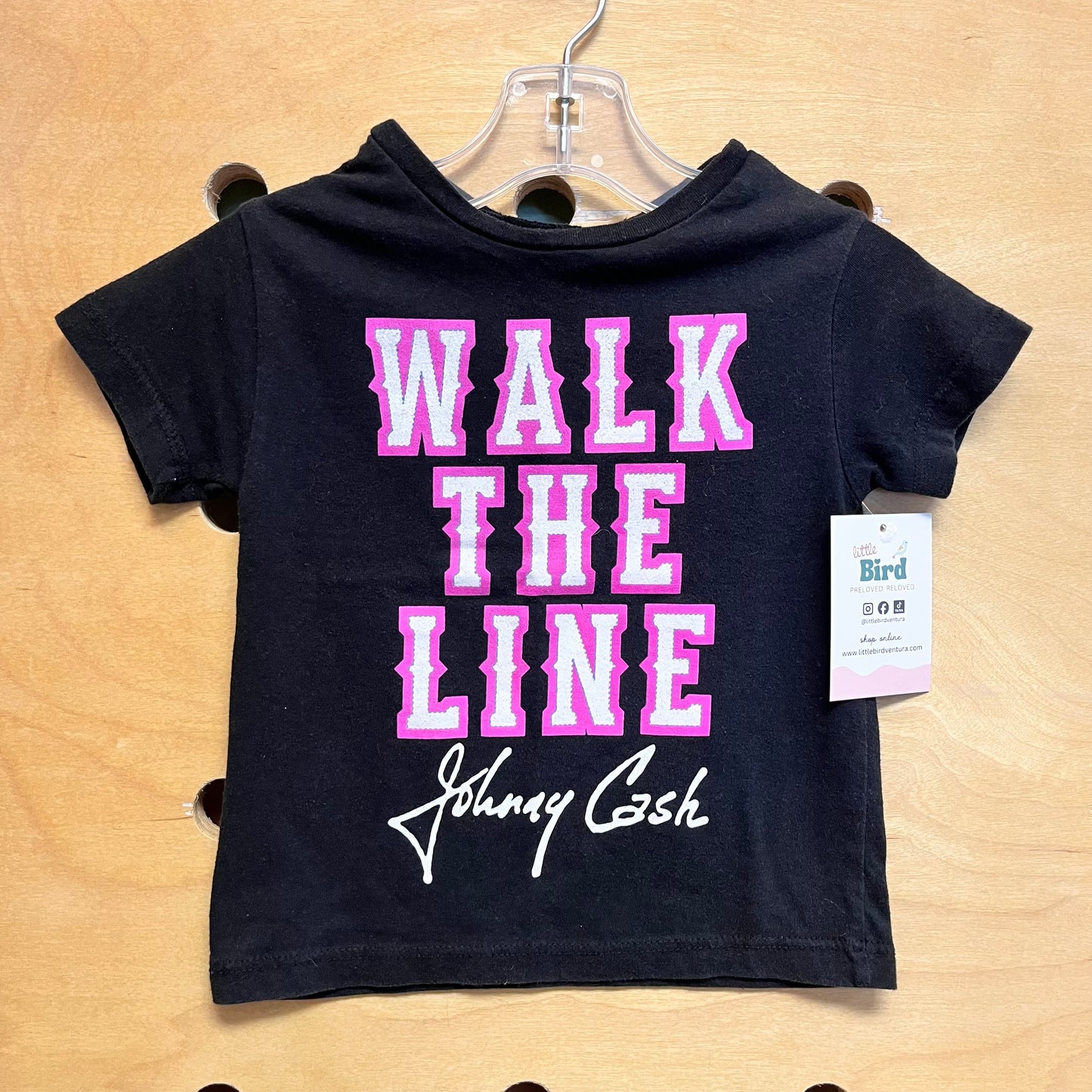 Black/Pink Walk the Line Tee
