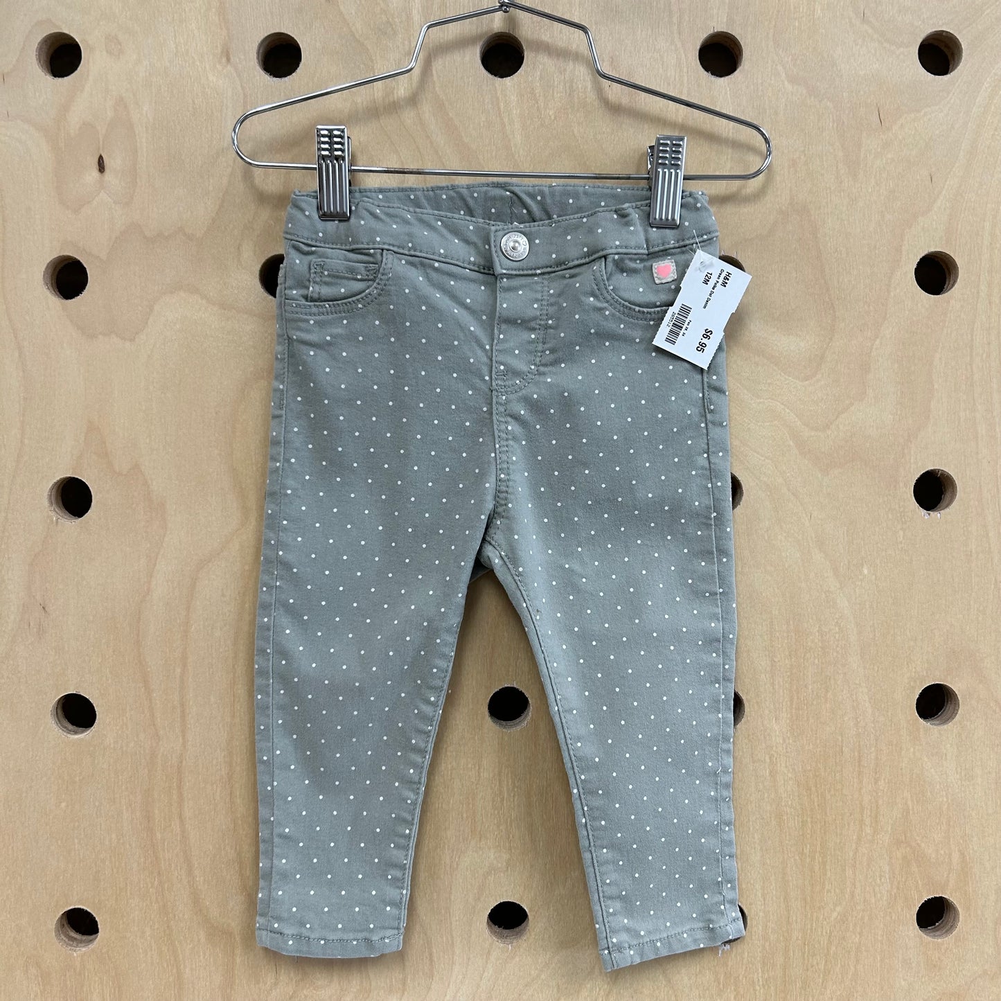 Green Polka Dot Denim