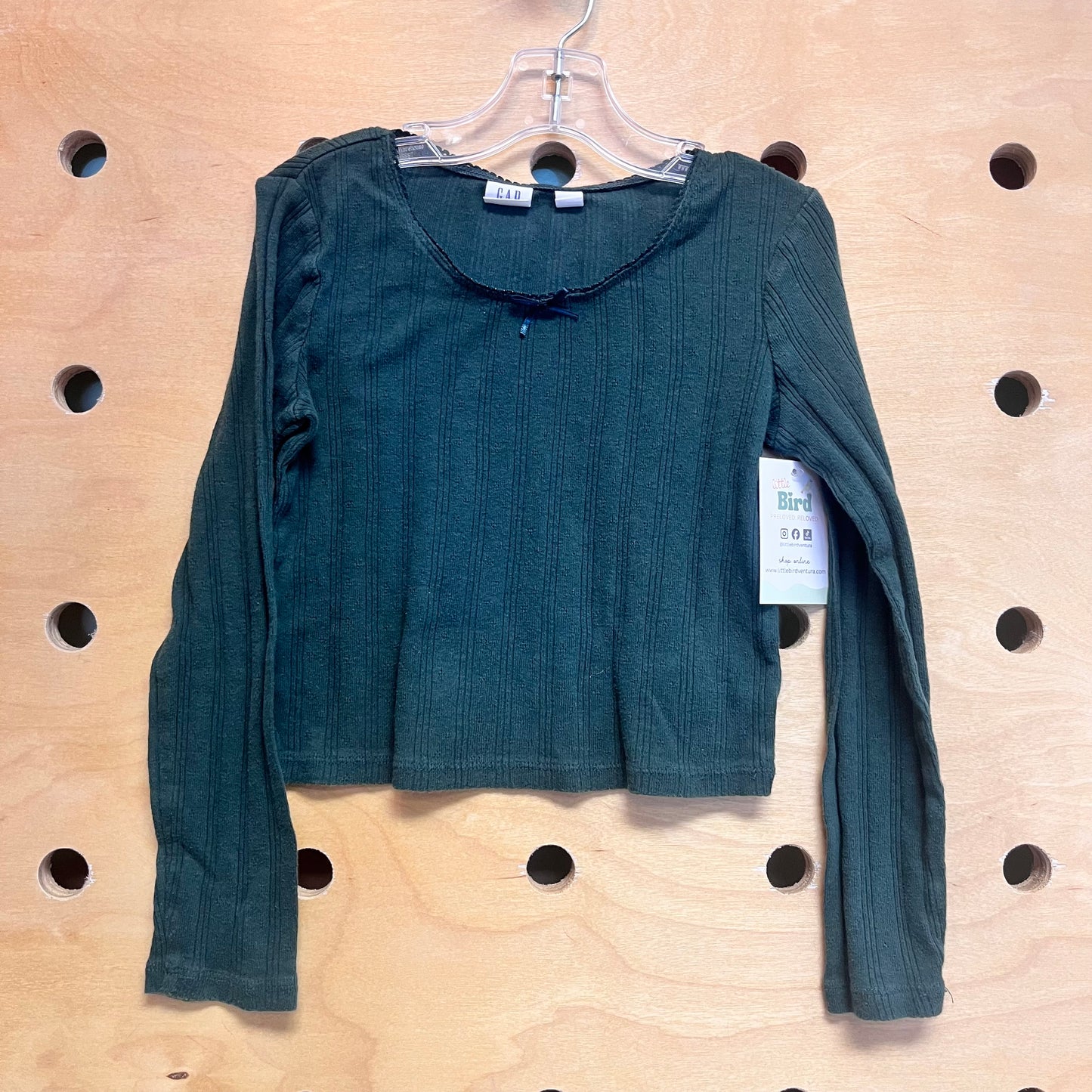 Green Ribbed LS