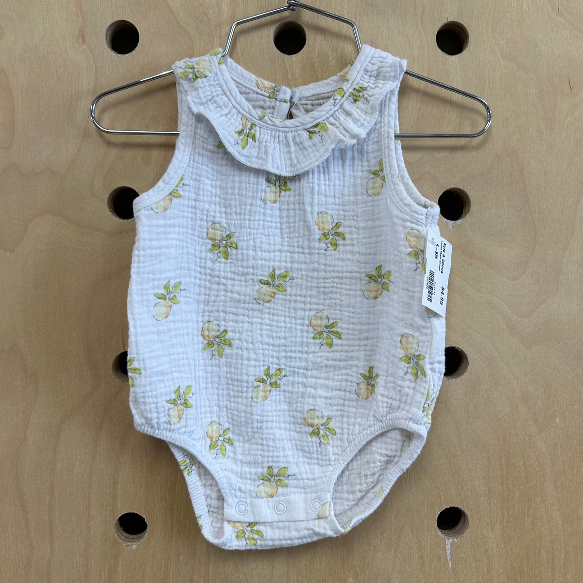 Lemon Muslin Romper