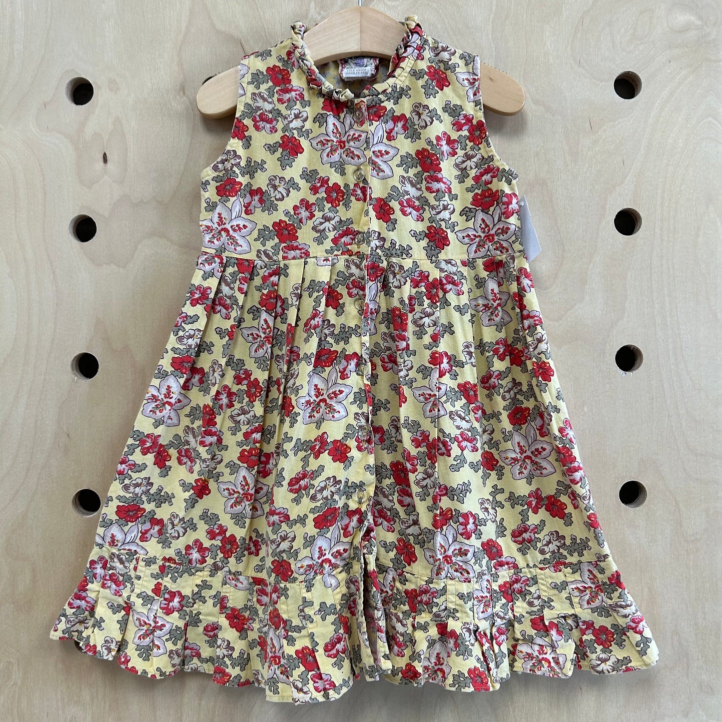 Vintage Yellow Floral Dress