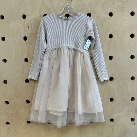 Beige & Peach Tulle Dress