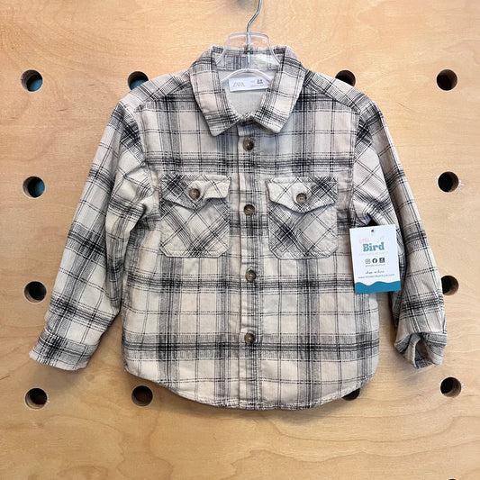 Black/Tan Cord Flannel