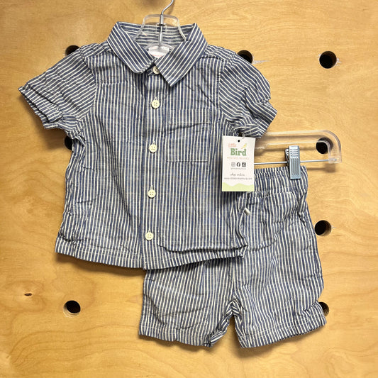 Blue/White Striped Outfit