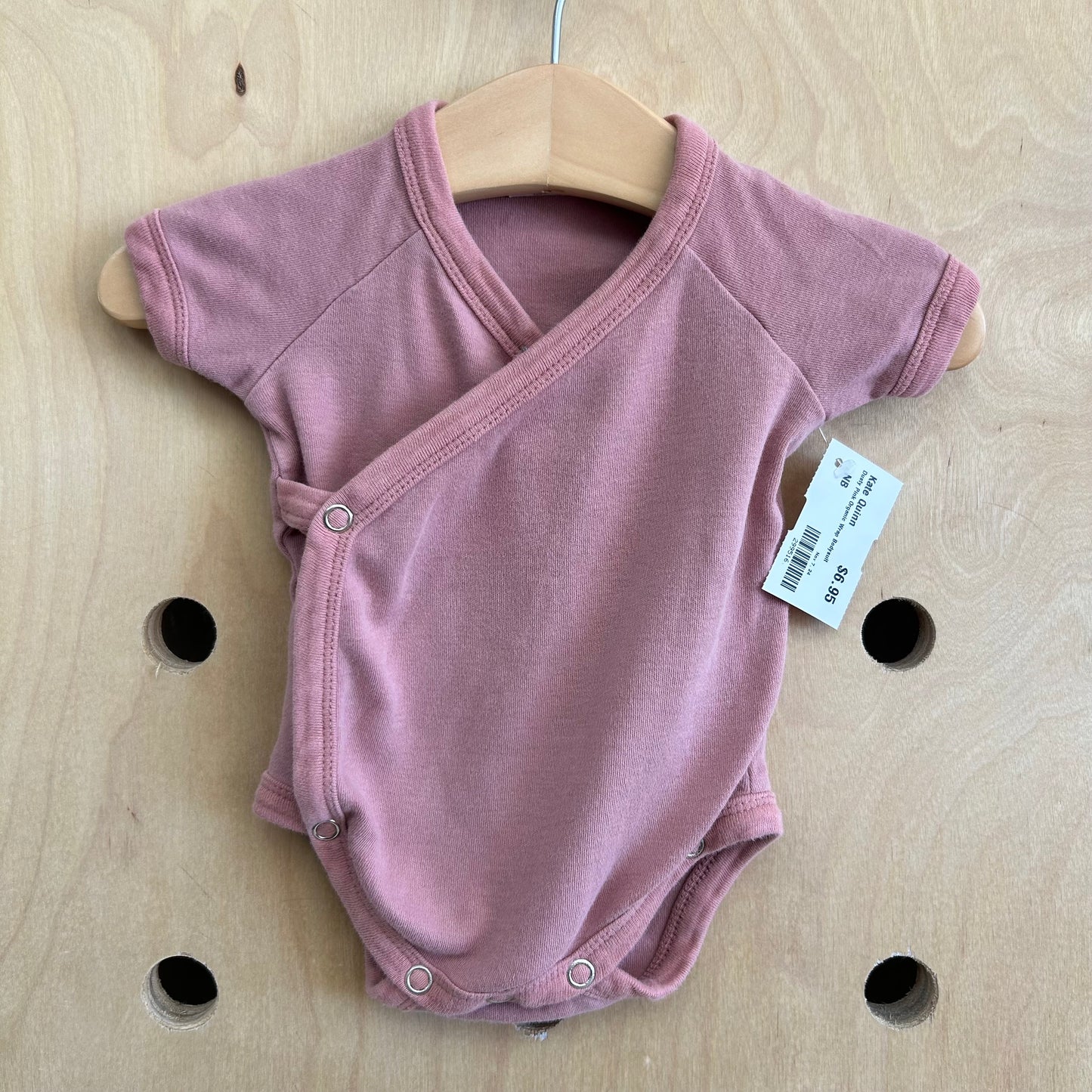 Dusty Pink Organic Wrap Bodysuit