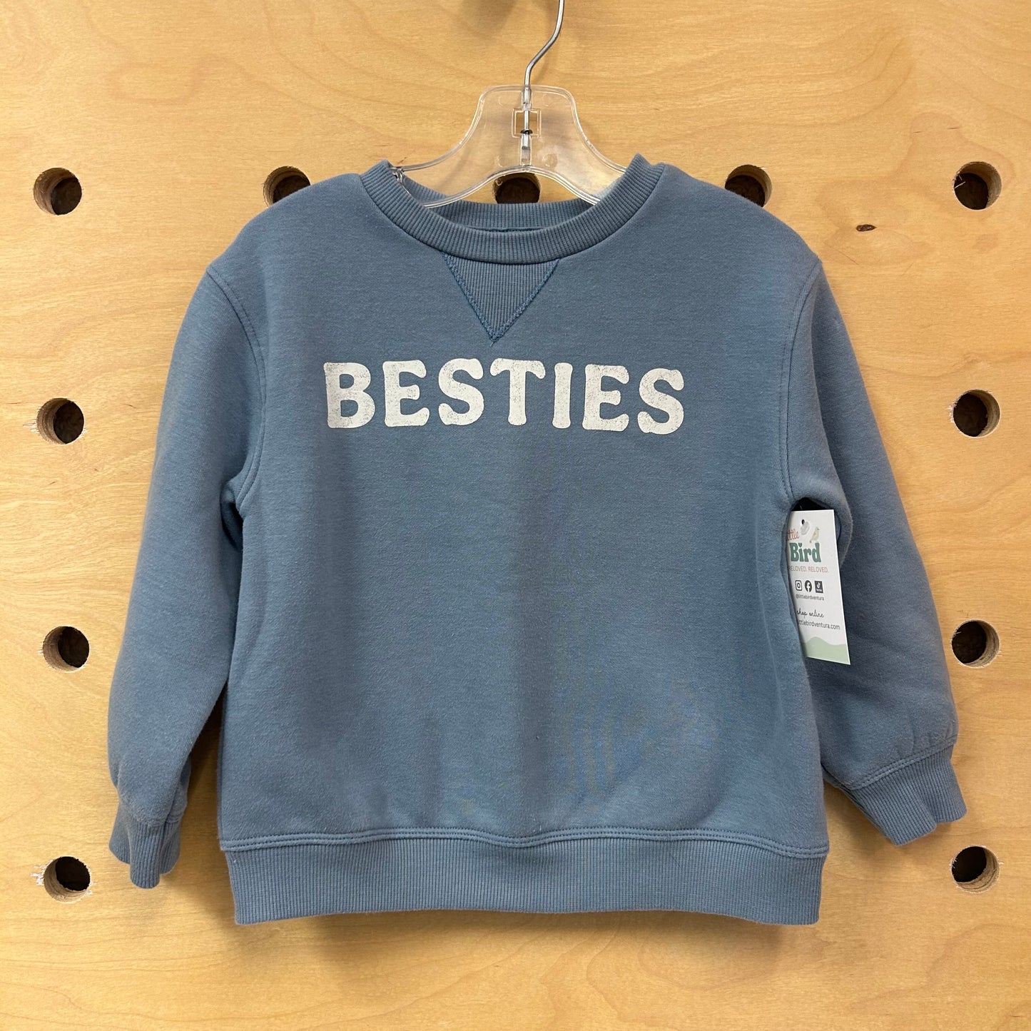 Blue Organic Besties Sweatshirt