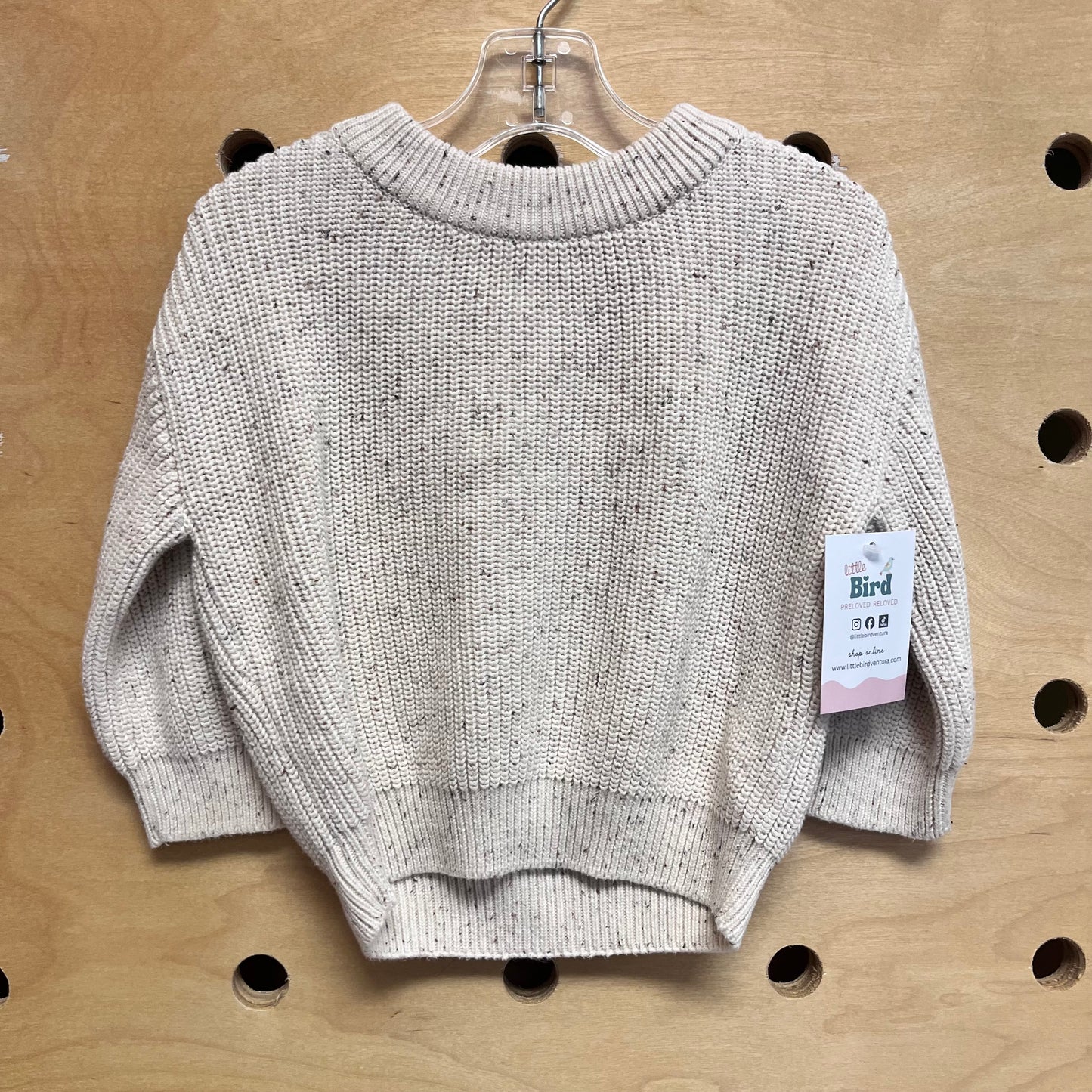 Organic Cream Confetti Sweater