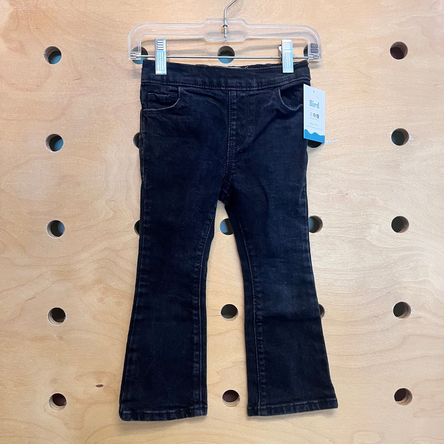 Black Flare Leg Denim
