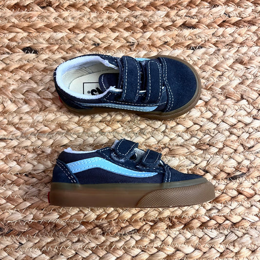 Blue & Tan Gum V Sneakers