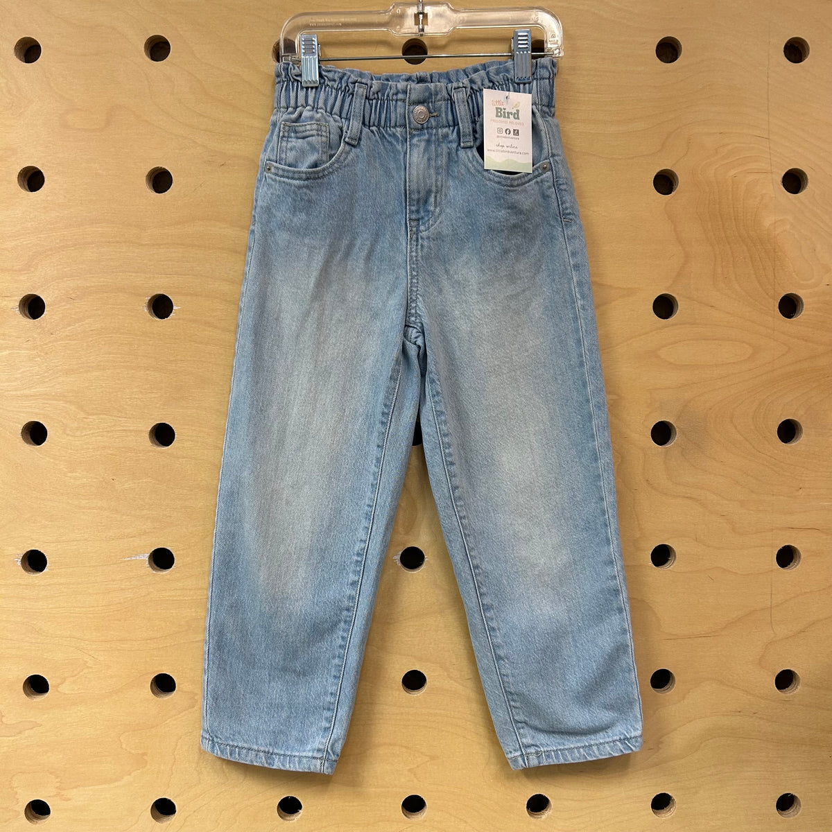 Lightwash Paper Bag Waist Denim