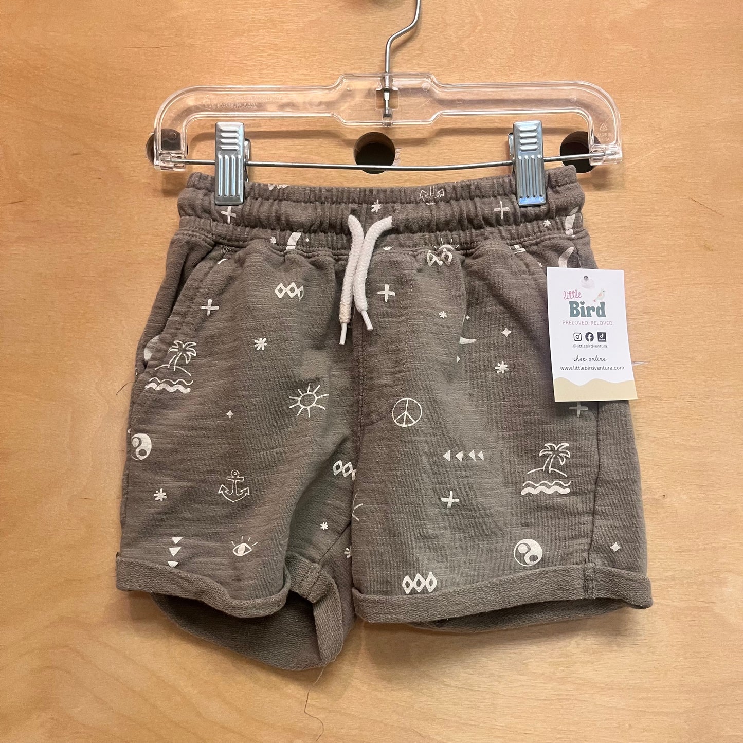 Green Peace/Suns Drawstring Shorts