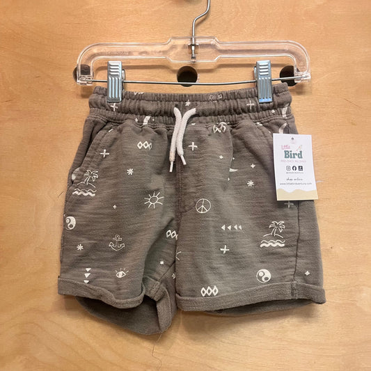 Green Peace/Suns Drawstring Shorts