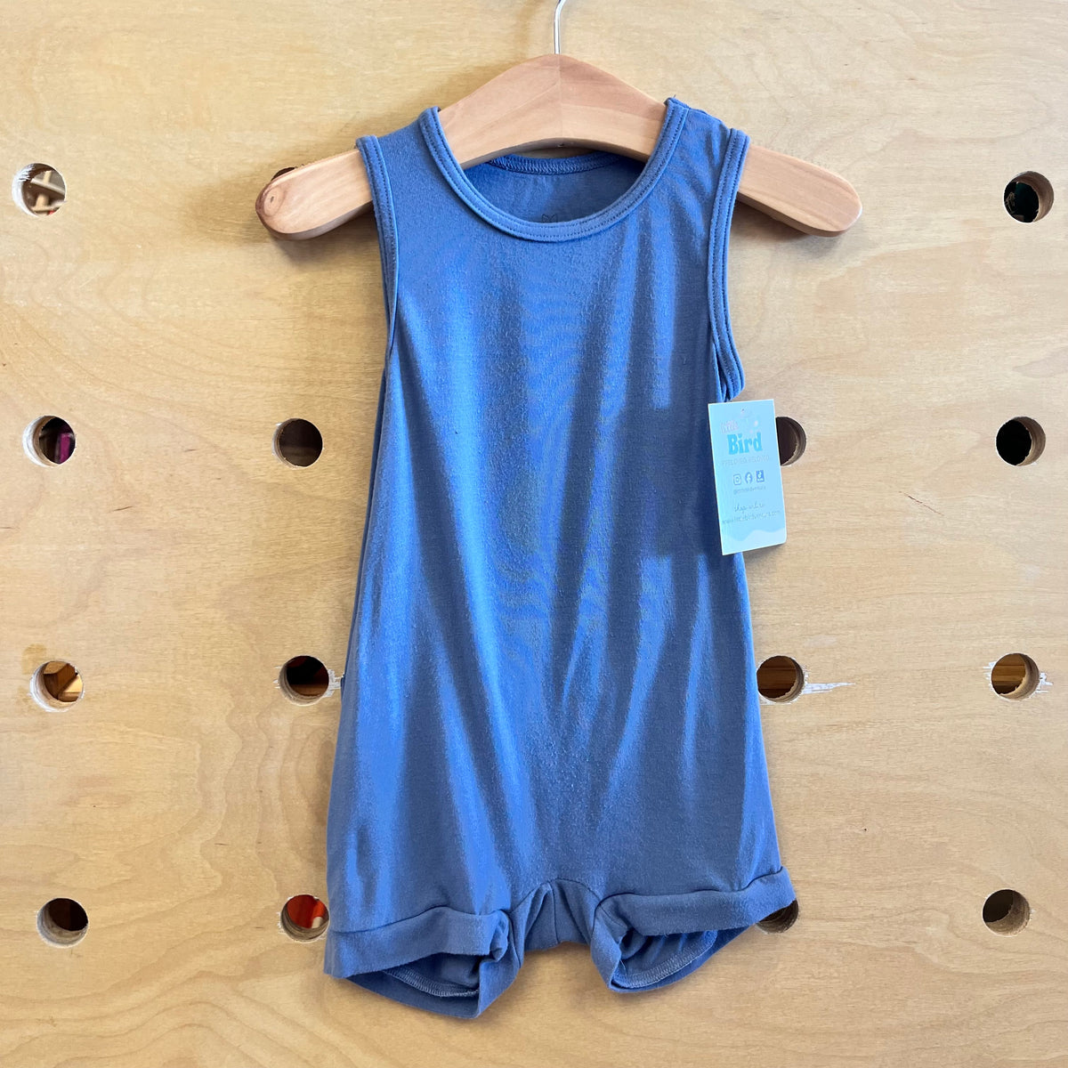 Blue Bamboo Sleeveless Romper