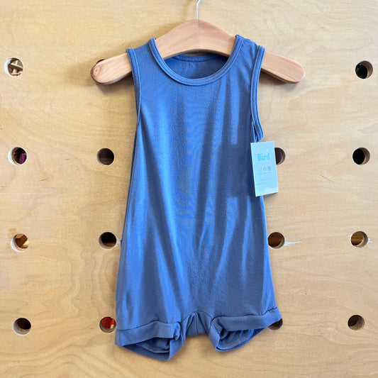Blue Bamboo Sleeveless Romper