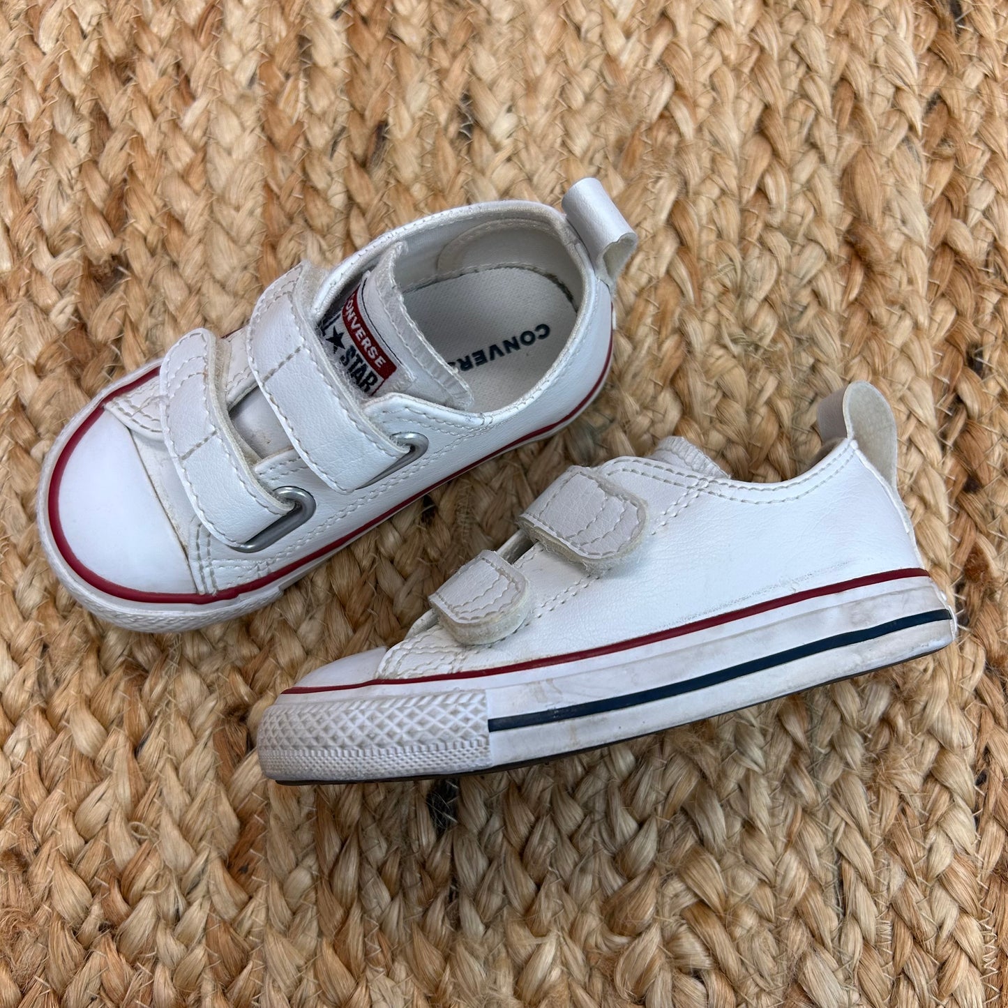 White Leather Low Tops