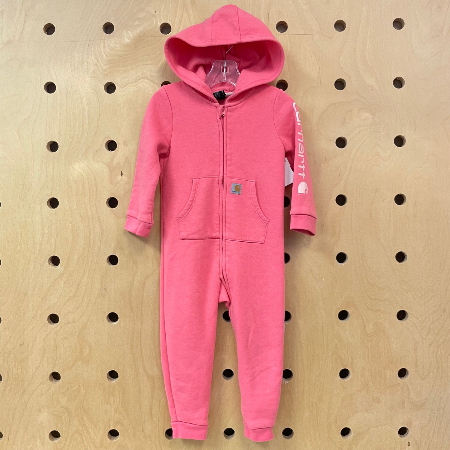 Pink Fleece Hoodie Romper