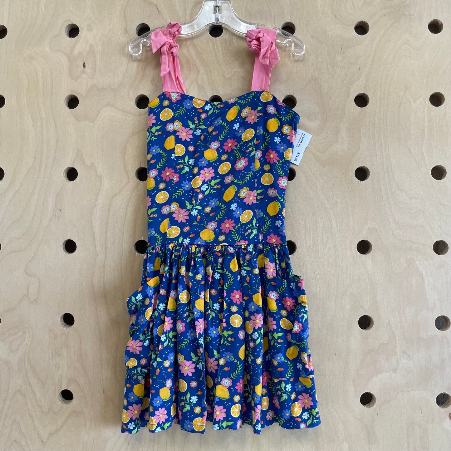 Blue Floral Lemons Dress