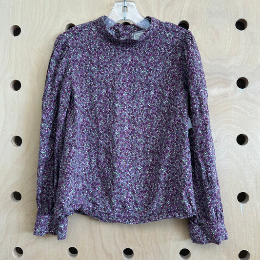 Pink Floral Button Back Top