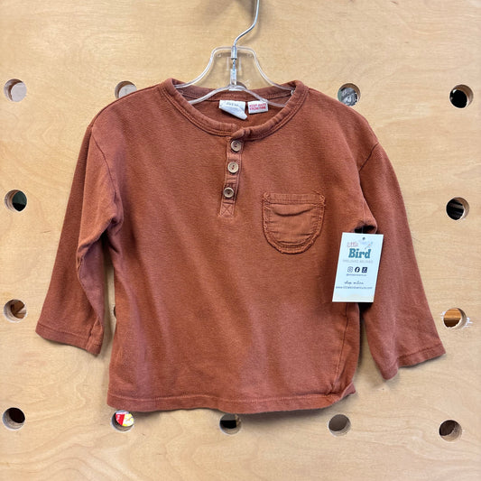 Brown Pocket LS