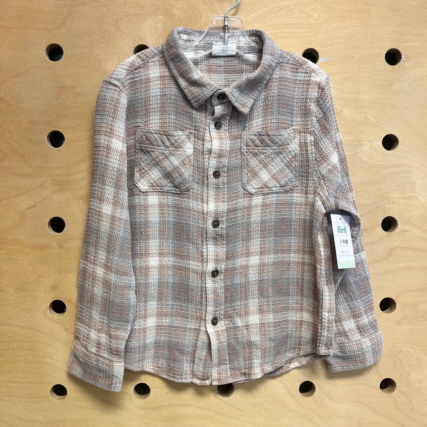 Browns/Blue Plaid Button Up